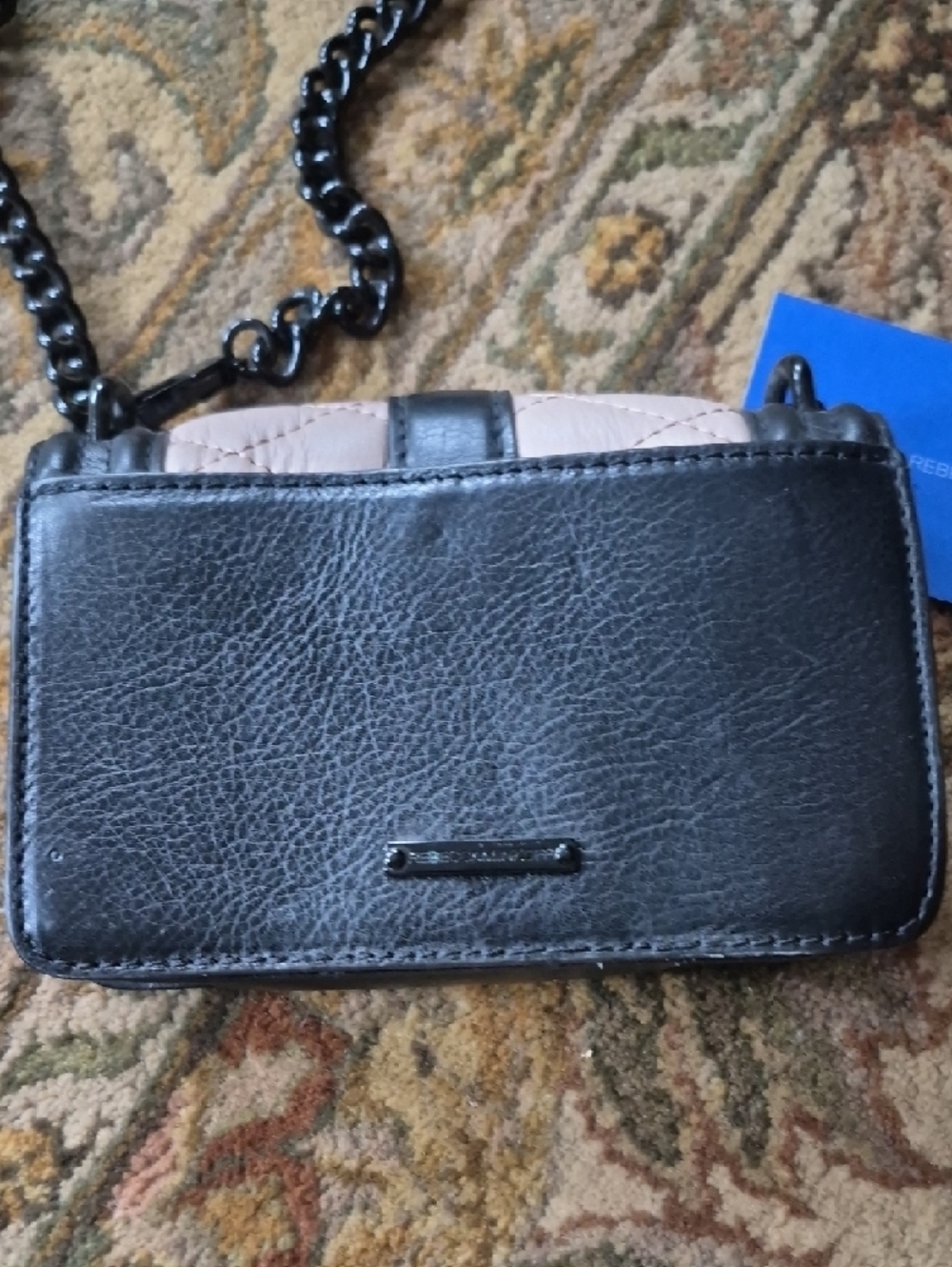 Rebecca Minkoff Black and Light Pink Quilted Crossbody Bag - Picture 5 of 5
